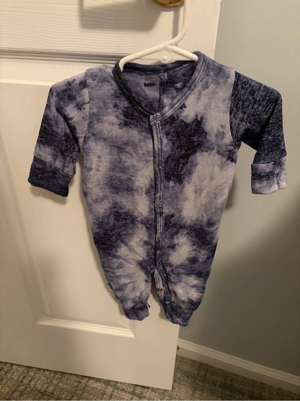 bebe Blue Tie-Dye Infant Footie One-Piece